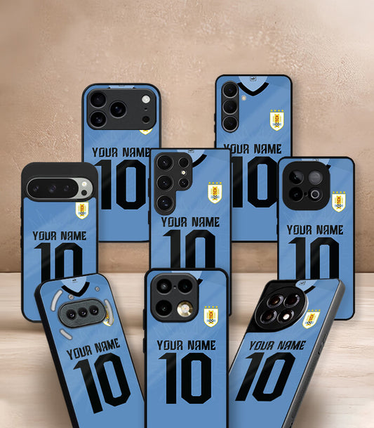 Customized Uruguay Home Kit FIFA WC26 Edition Premium Glossy Phone Case