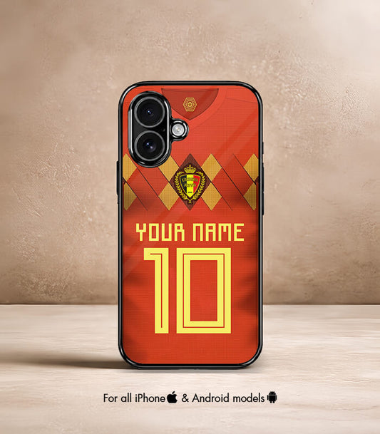 Customized Belgium Home Kit FIFA WC26 Edition Premium Glossy Phone Case