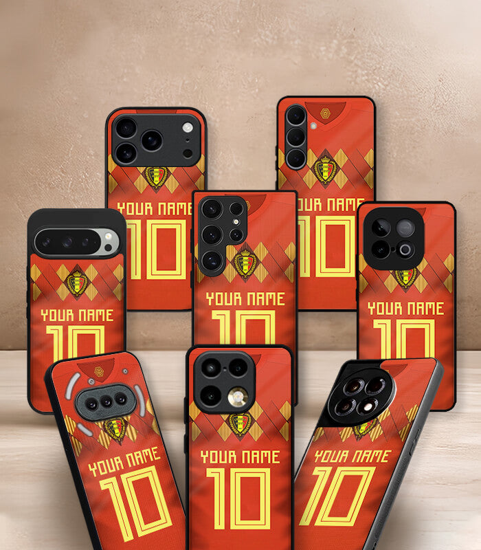 customized belgium home kit fifa wc26 edition premium glossy phone case