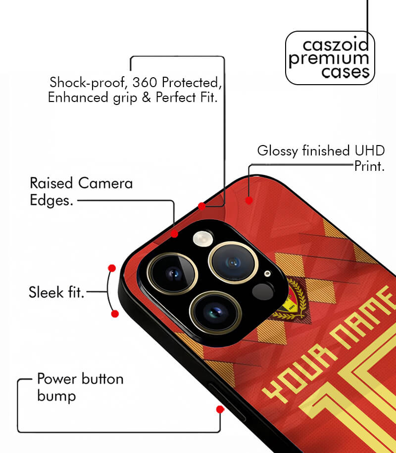 customized belgium home kit fifa wc26 edition premium glossy phone case