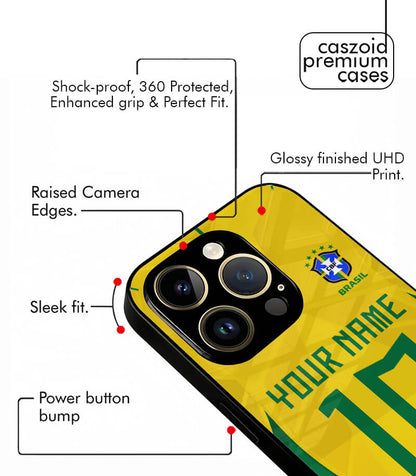 Customized Brazil Latest Yellow Kit FIFA WC26 Edition Premium Glossy Phone Case