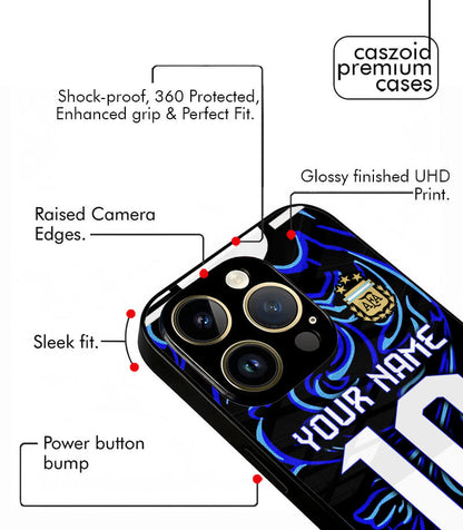 Customized Argentina Away Blue & Black Kit FIFA WC26 Edition Premium Glossy Phone Case