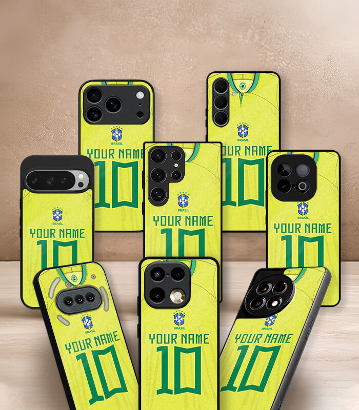 customized brazil 2022 yellow kit fifa wc26 edition premium glossy phone case