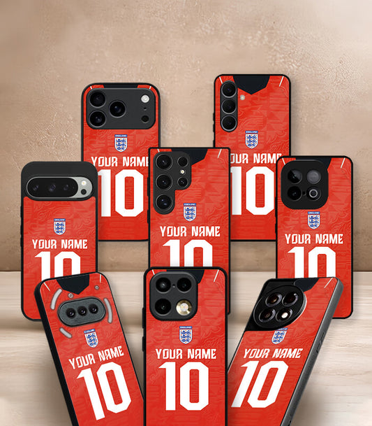 Customized England Red Away Kit FIFA WC26 Edition Premium Glossy Phone Case