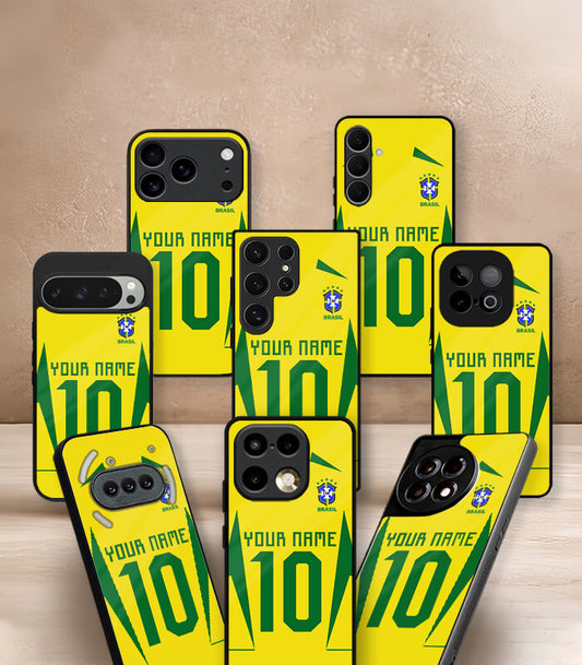 Customized Brazil Yellow Home Kit FIFA WC26 Edition Premium Glossy Phone Case
