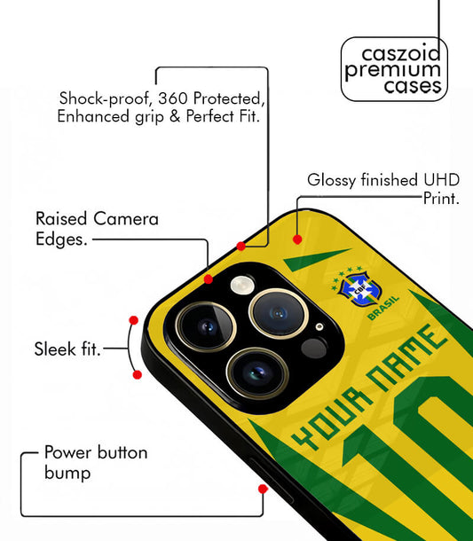 Customized Brazil Yellow Home Kit FIFA WC26 Edition Premium Glossy Phone Case