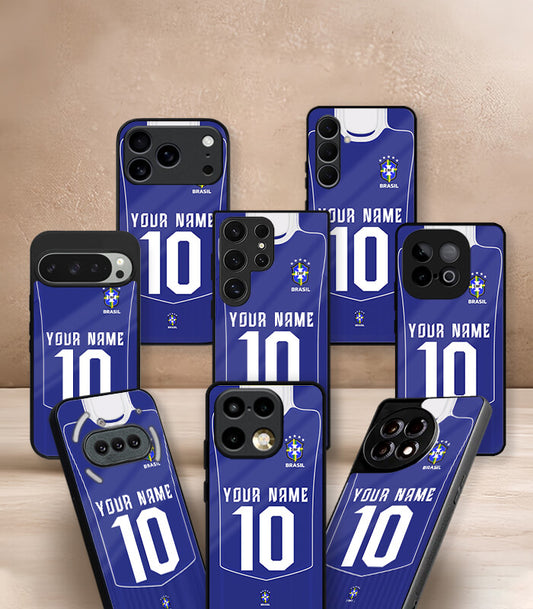 Customized Brazil Vintage Away Kit FIFA WC26 Edition Premium Glossy Phone Case