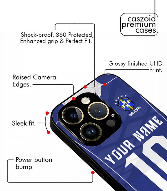 Customized Brazil Vintage Away Kit FIFA WC26 Edition Premium Glossy Phone Case