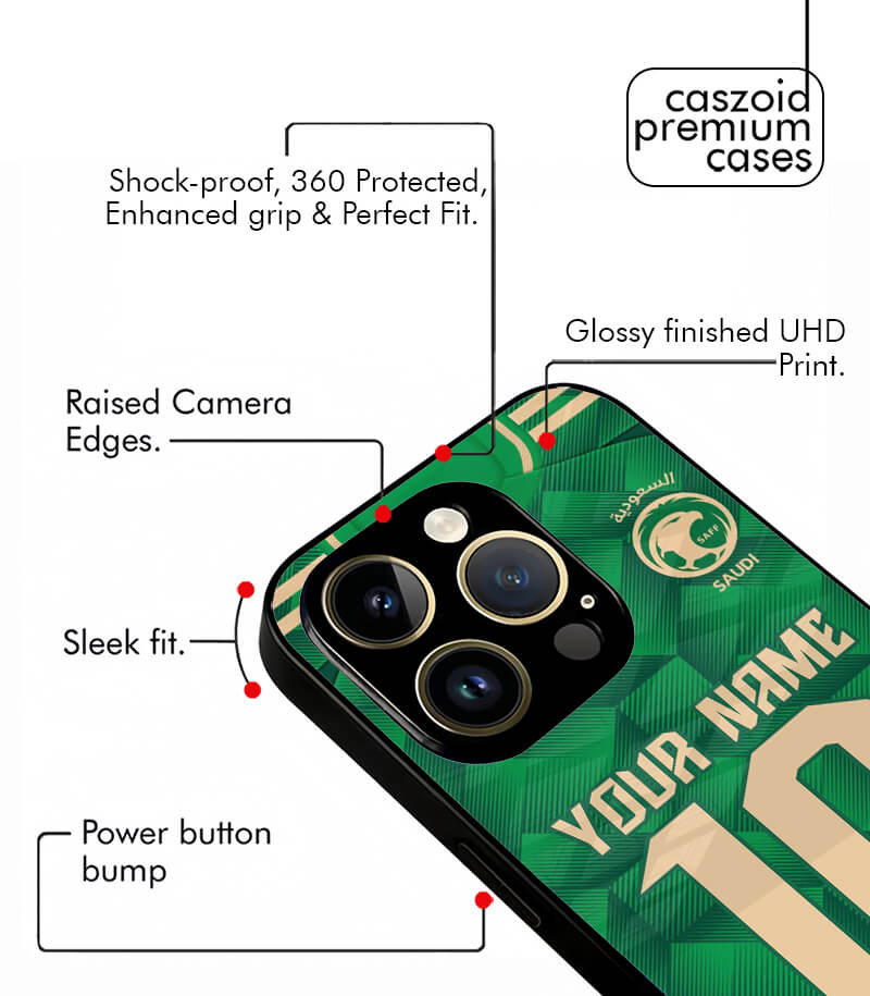 customized saudi arabia kit fifa wc26 edition premium glossy phone case
