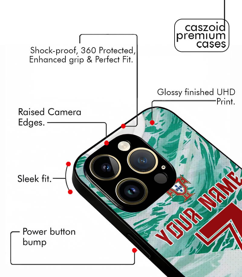 customized portugal away kit fifa wc26 edition premium glossy phone case