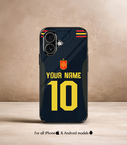 Customized Spain Blue Away Kit FIFA WC26 Edition Premium Glossy Phone Case