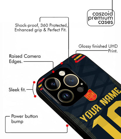 Customized Spain Blue Away Kit FIFA WC26 Edition Premium Glossy Phone Case