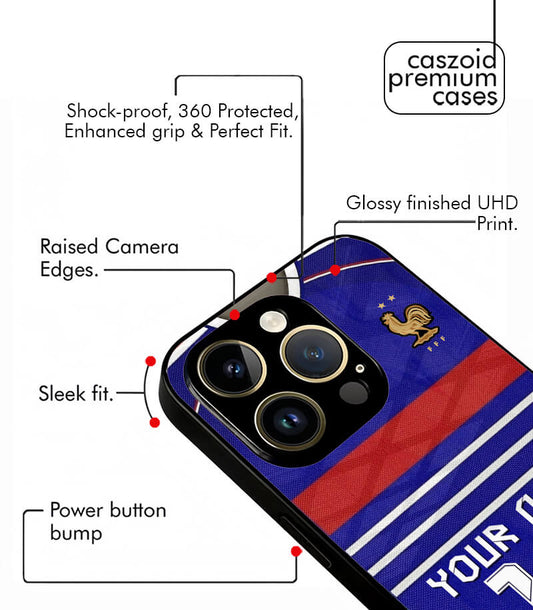 Customized France Vintage Kit FIFA WC26 Edition Premium Glossy Phone Case