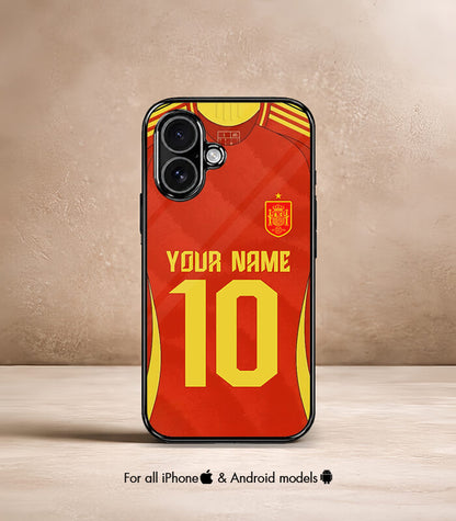 Customized Spain Vintage Kit FIFA WC26 Edition Premium Glossy Phone Case