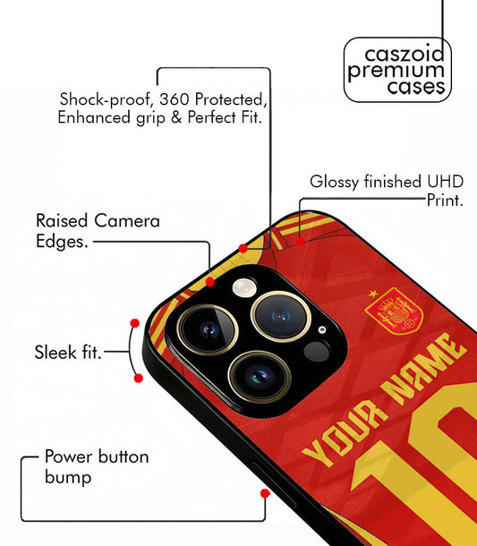 Customized Spain Vintage Kit FIFA WC26 Edition Premium Glossy Phone Case
