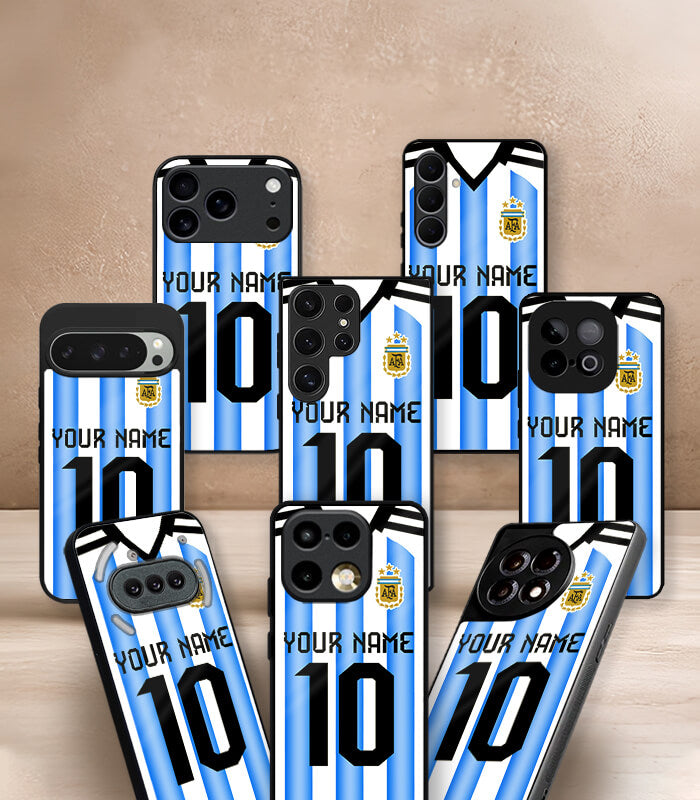 customized argentina blue & white home kit fifa wc26 edition premium glossy phone case