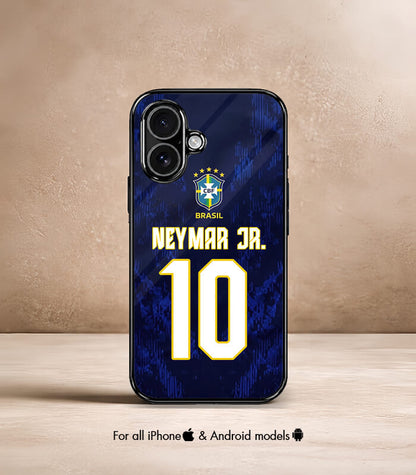Neymar Jr 10 Brazil Away Kit FIFA WC26 Edition Premium Glossy Phone Case