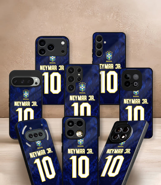 Neymar Jr 10 Brazil Away Kit FIFA WC26 Edition Premium Glossy Phone Case