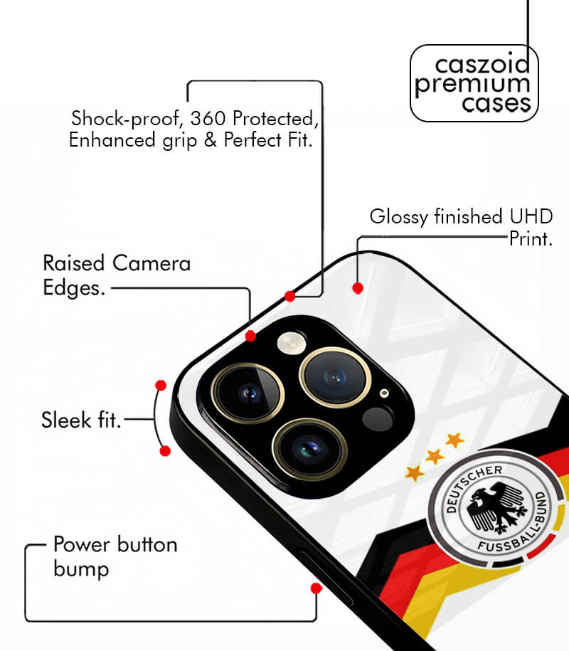 germany white kit fifa wc26 edition premium glossy phone case