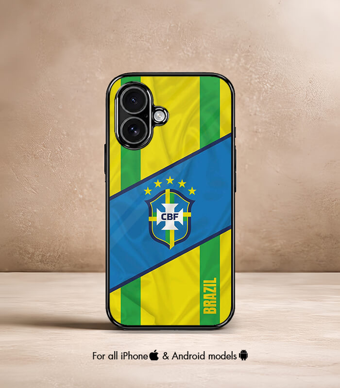 brazil yellow & green fifa wc26 edition premium glossy phone case