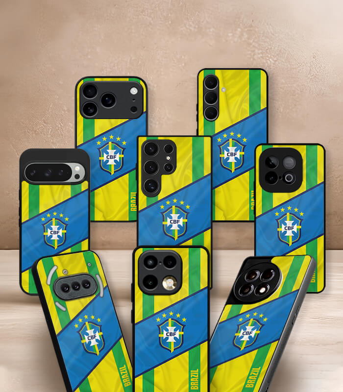 brazil yellow & green fifa wc26 edition premium glossy phone case