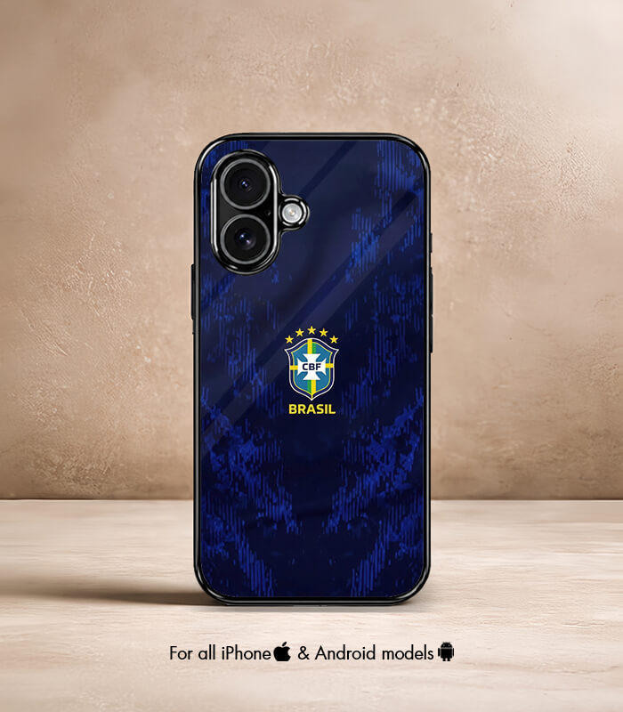brazil blue kit fifa wc26 edition premium glossy phone case