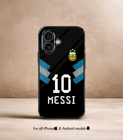 Messi 10 Argentina Black Kit FIFA WC26 Edition Premium Glossy Phone Case