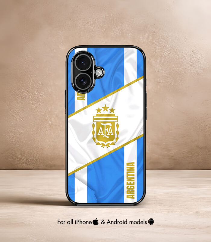 argentina blue & white fifa wc26 edition premium glossy phone case