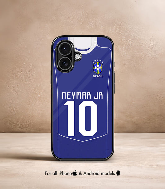 Neymar Jr Vintage Blue Kit FIFA WC26 Edition Premium Glossy Phone Case