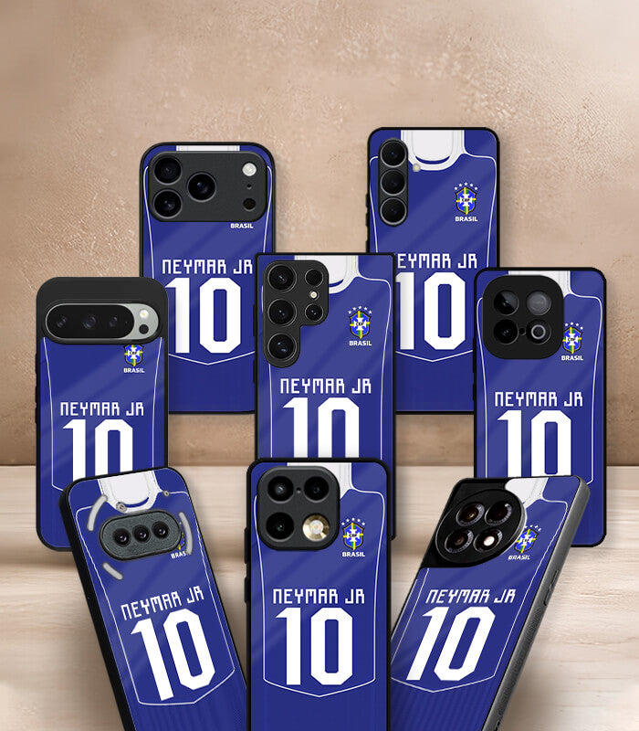 neymar jr vintage blue kit fifa wc26 edition premium glossy phone case