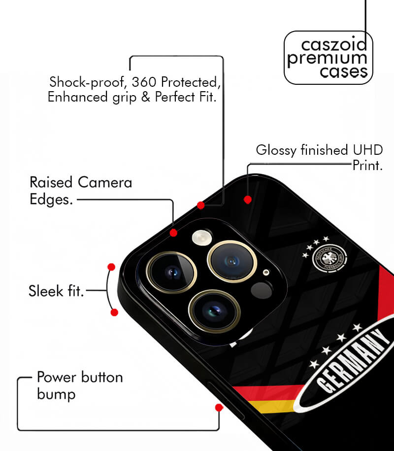 germany black kit fifa wc26 edition premium glossy phone case