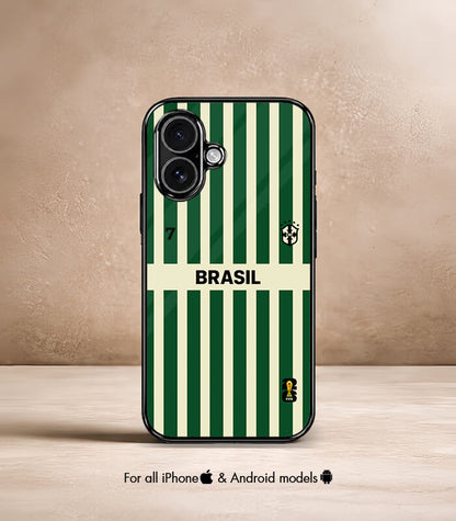 Brazil Green Stripe Kit FIFA WC26 Edition Premium Glossy Phone Case