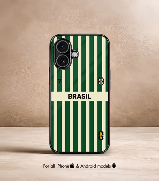 Brazil Green Stripe Kit FIFA WC26 Edition Premium Glossy Phone Case