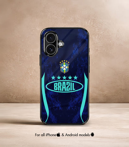 Brazil Blue Kit Plain FIFA WC26 Edition Premium Glossy Phone Case
