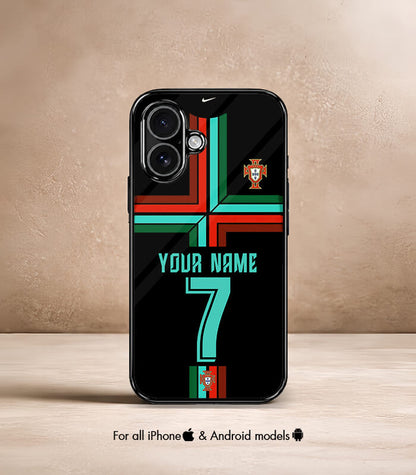 Customized Portugal Black Kit FIFA WC26 Edition Premium Glossy Phone Case