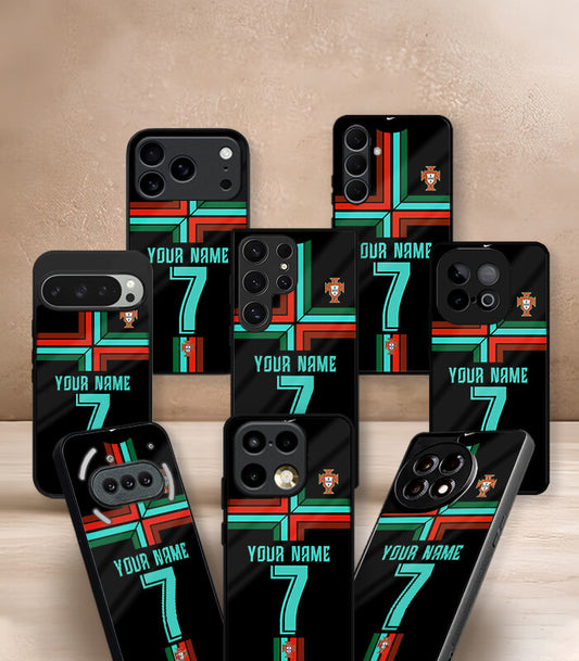 Customized Portugal Black Kit FIFA WC26 Edition Premium Glossy Phone Case