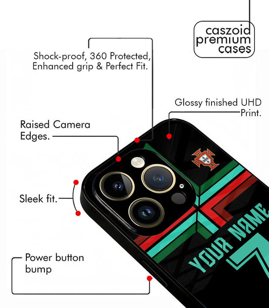 Customized Portugal Black Kit FIFA WC26 Edition Premium Glossy Phone Case