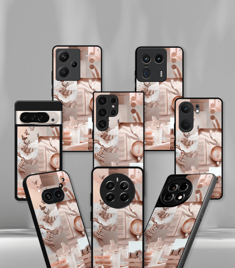 'for her' premium glossy floral/ aesthetic phone case compatible for every phone models.