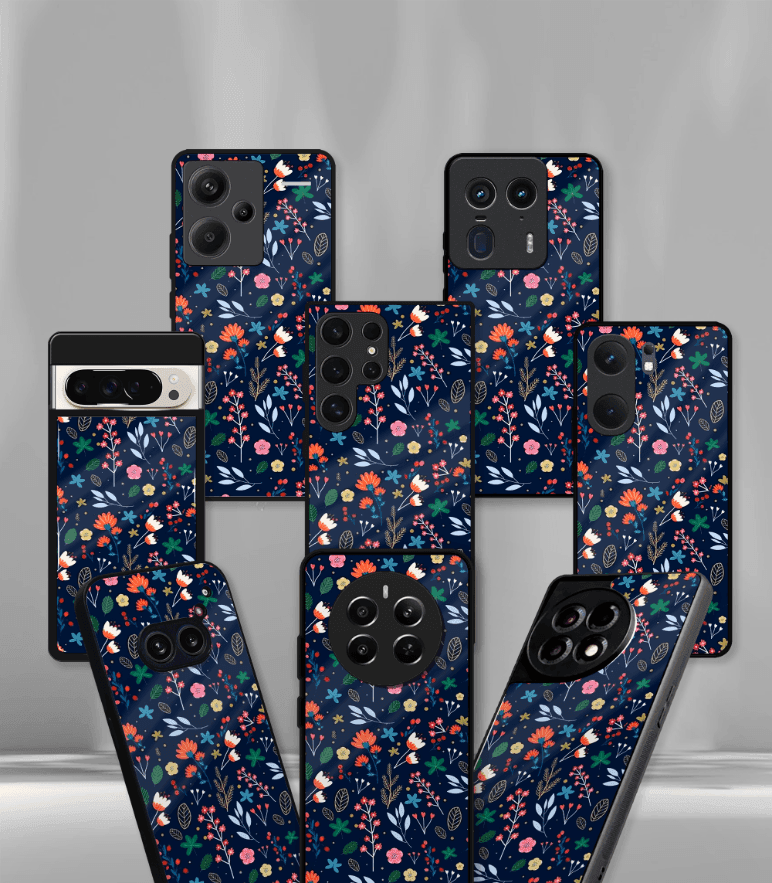 'for her' premium glossy floral/ aesthetic phone case compatible for every phone models.