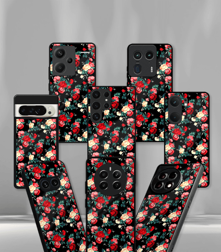 'for her' premium glossy floral/ aesthetic phone case compatible for every phone models.