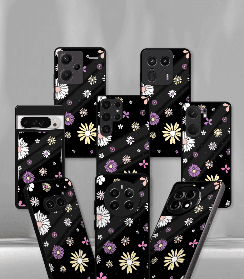 'for her' premium glossy floral/ aesthetic phone case compatible for every phone models.