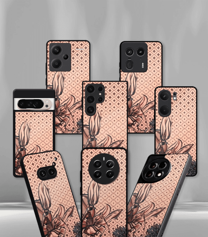 'for her' premium glossy floral/ aesthetic phone case compatible for every phone models.