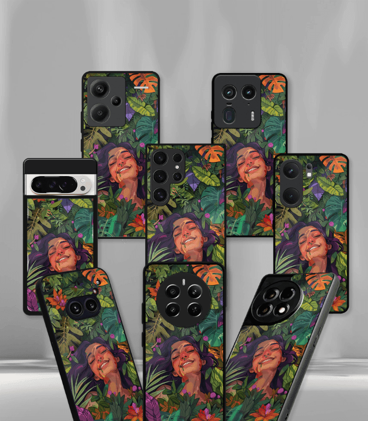'for her' premium glossy floral/ aesthetic phone case compatible for every phone models.