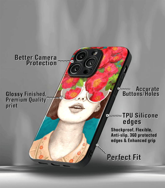 'For Her' Premium Glossy Floral/ Aesthetic Phone Case compatible for every Phone Models.