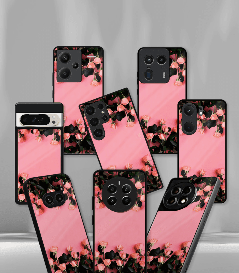'for her' premium glossy floral/ aesthetic phone case compatible for every phone models.