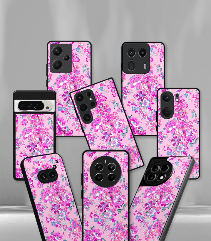 'for her' premium glossy floral/ aesthetic phone case compatible for every phone models.