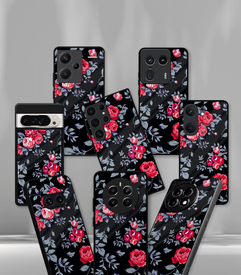 'for her' premium glossy floral/ aesthetic phone case compatible for every phone models.