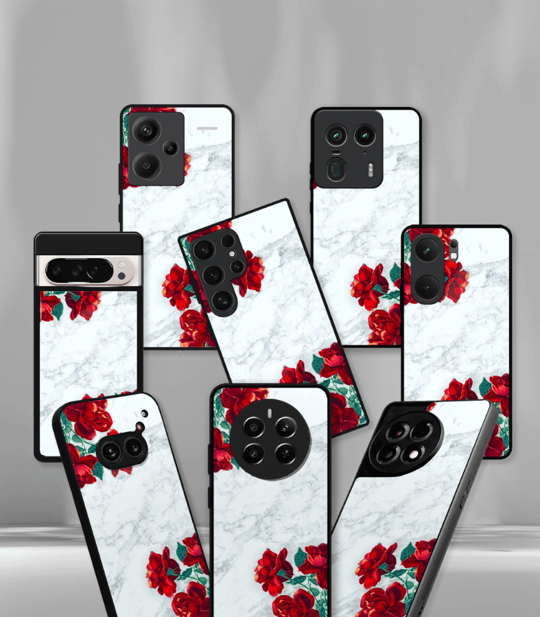 'for her' premium glossy floral/ aesthetic phone case compatible for every phone models.