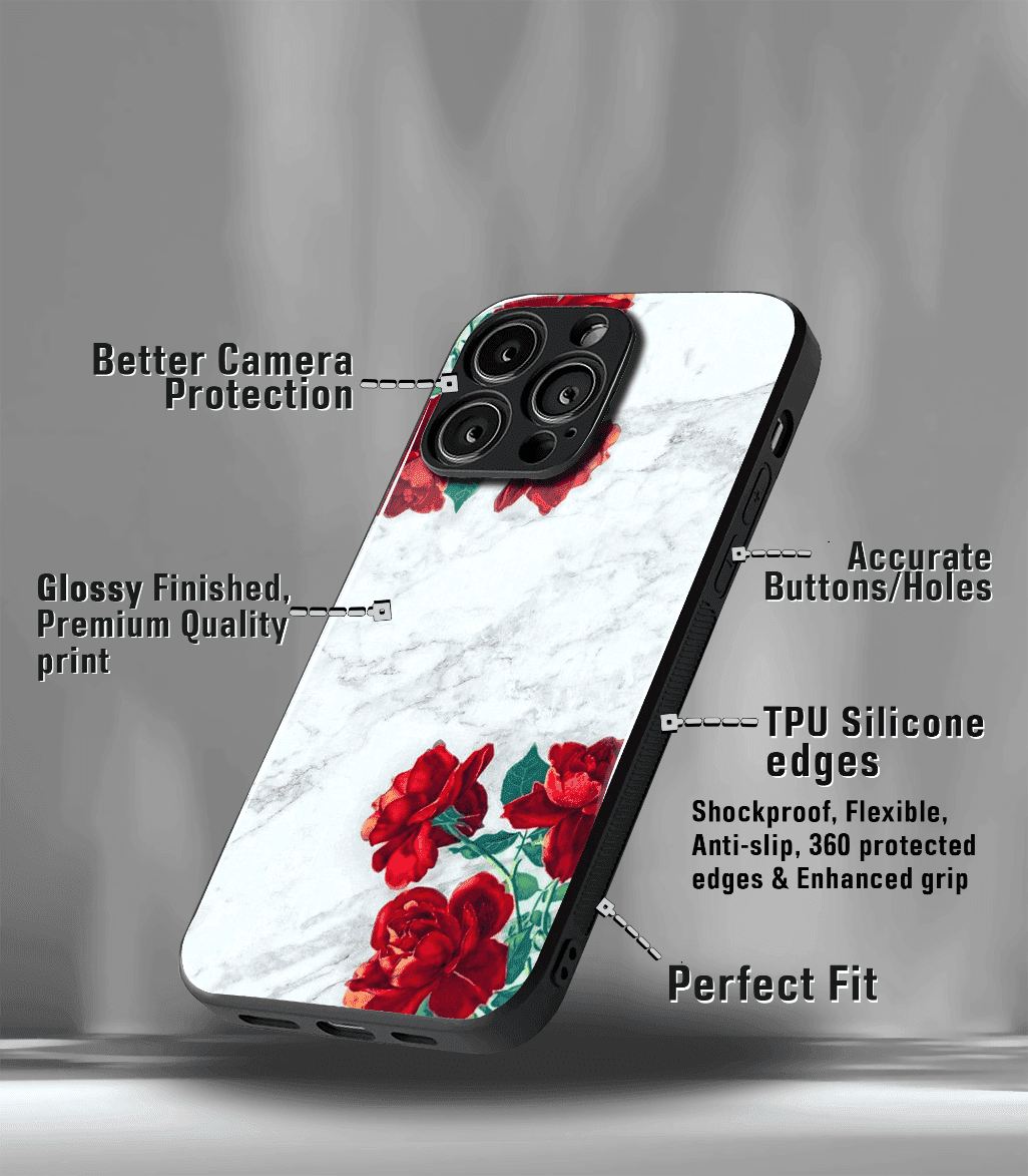 'for her' premium glossy floral/ aesthetic phone case compatible for every phone models.