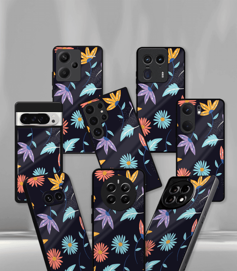 'for her' premium glossy floral/ aesthetic phone case compatible for every phone models.